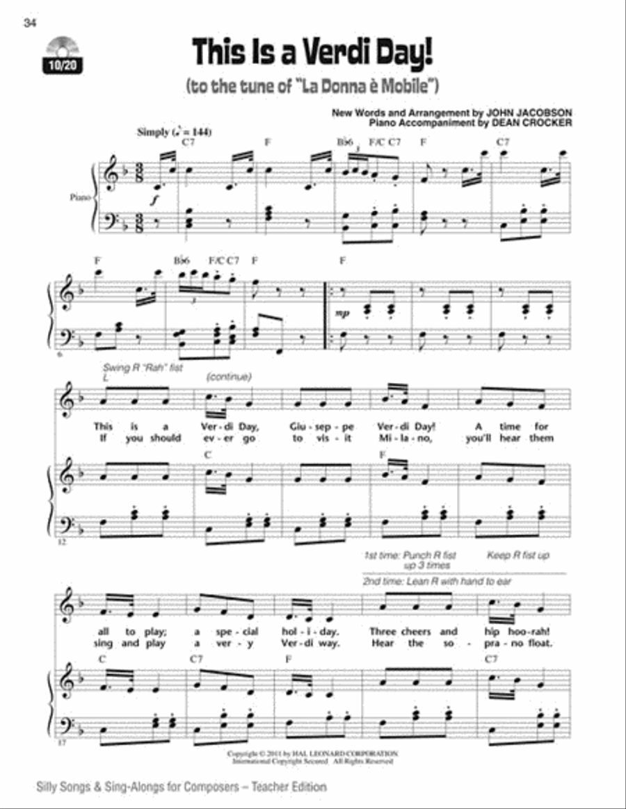 Silly Songs & Sing-Alongs for Composers Choir scores gallery preview page 3