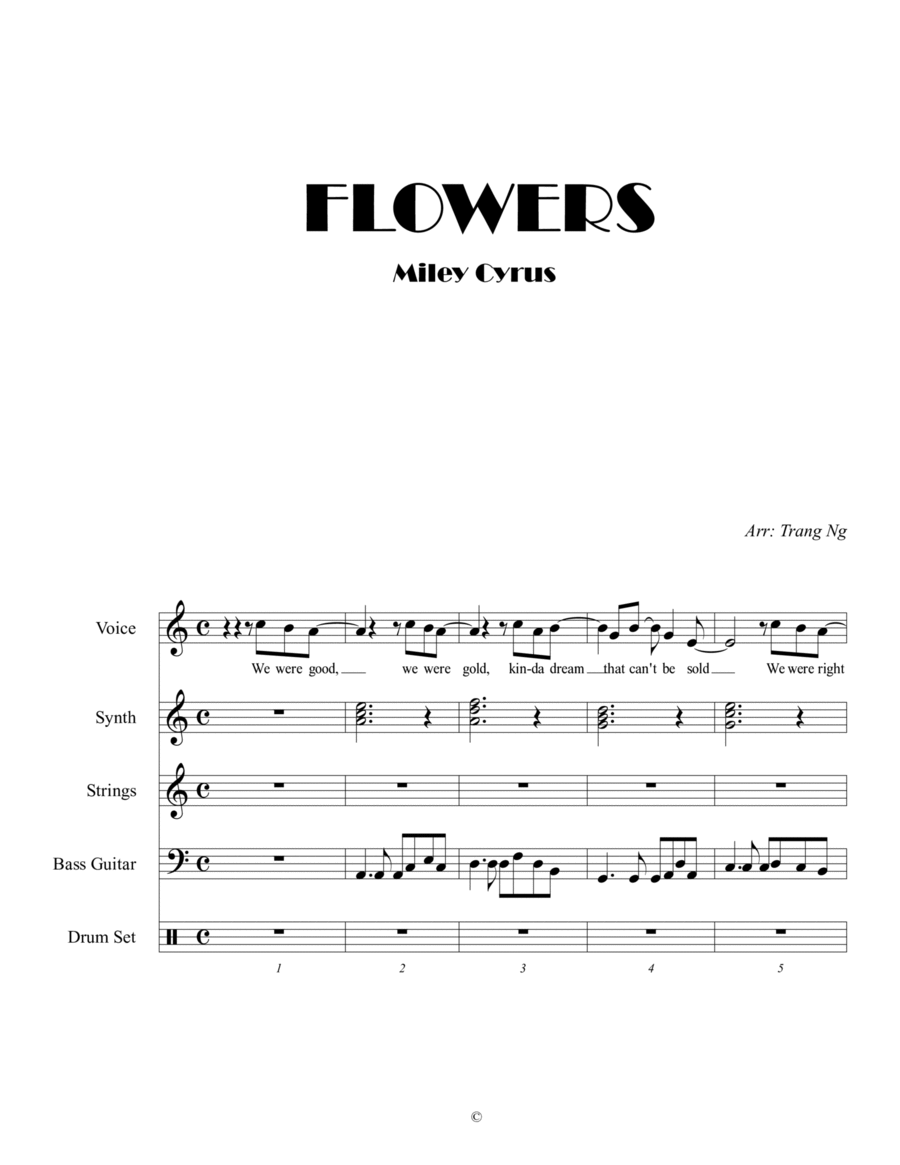 Flowers Flowers Voice scores gallery preview page 1