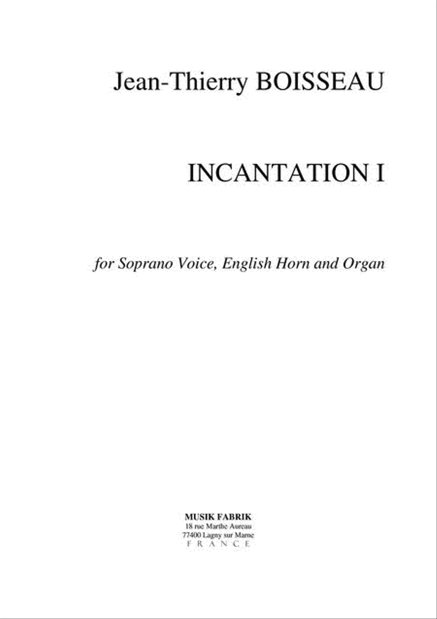 Incantation I English Horn scores gallery preview page 1