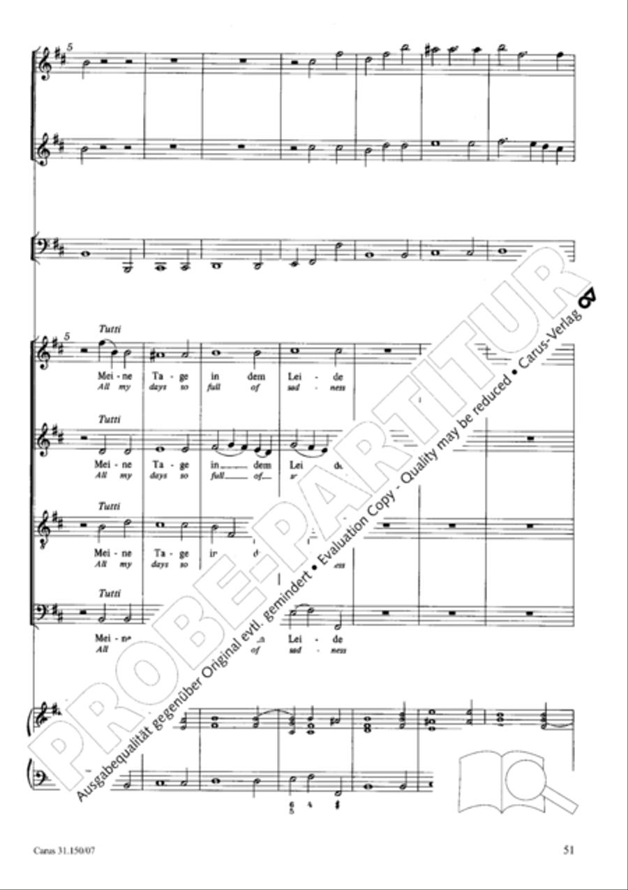 O my Lord, I long for thee (Nach dir, Herr, verlanget mich) 4-Part scores gallery preview page 52
