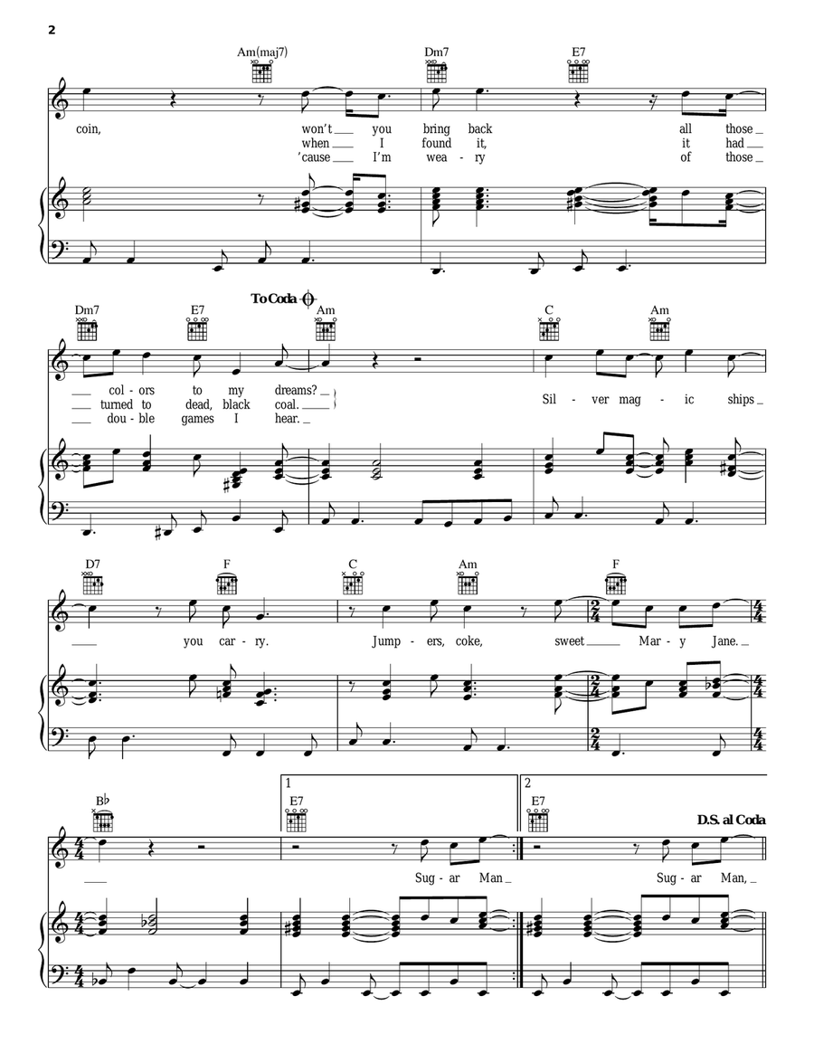 Sugar Man Acoustic Guitar scores gallery preview page 2