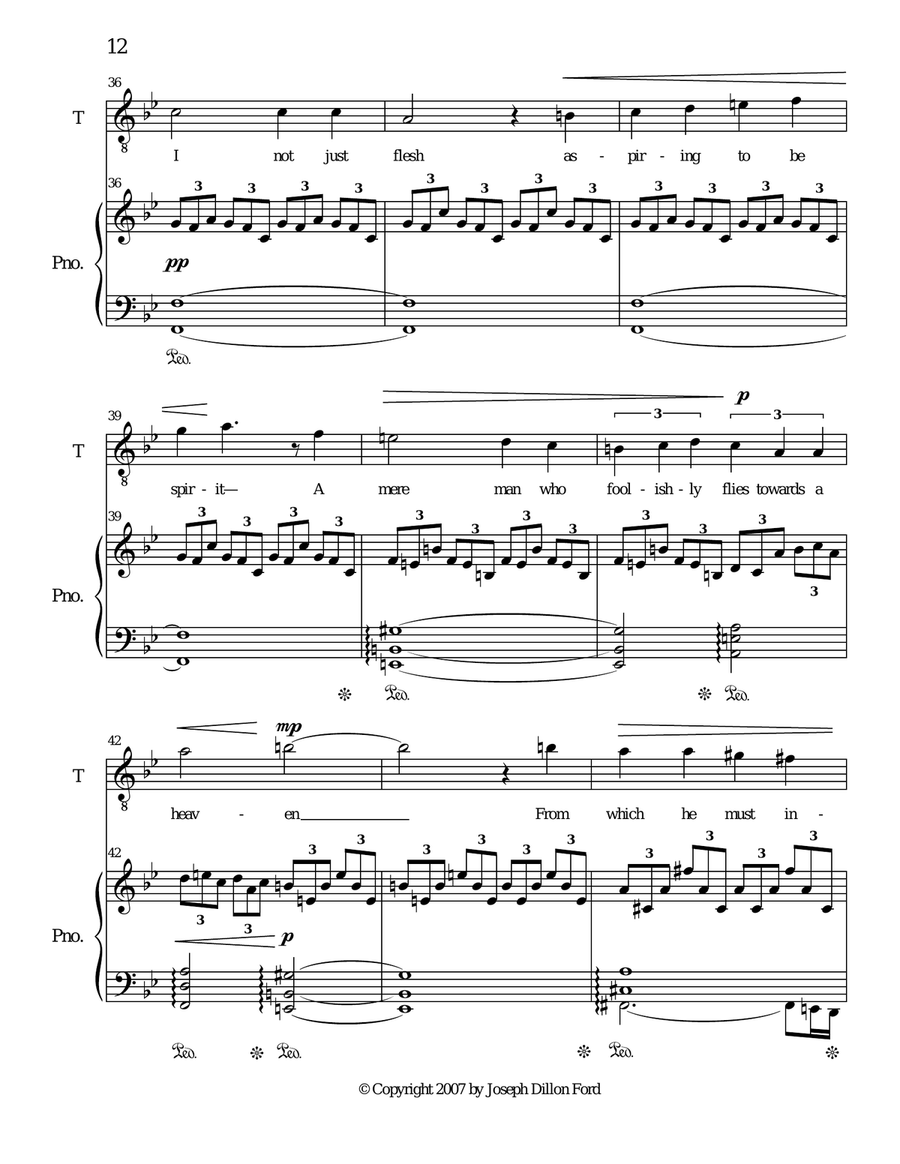 Icarus, from Loves Ancient and Forbidden - for tenor and piano Tenor Voice scores gallery preview page 5