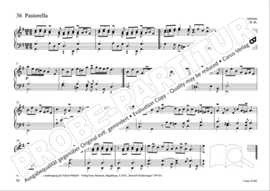 Pastoral music for organ, vol. 2: Germany, Bohemia, Austria, South Tyrol Organ Solo scores gallery preview page 93