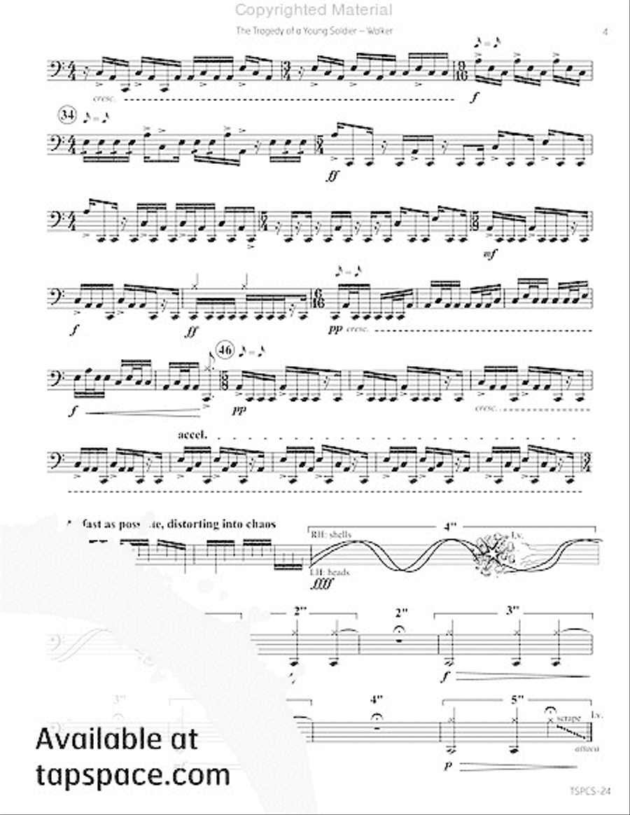 Tragedy of a Young Soldier, The Percussion scores gallery preview page 8