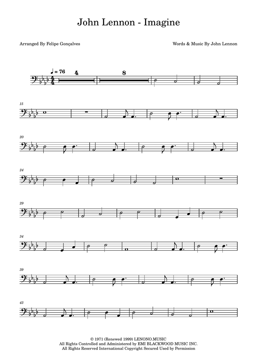 Imagine Double Bass scores gallery preview page 1