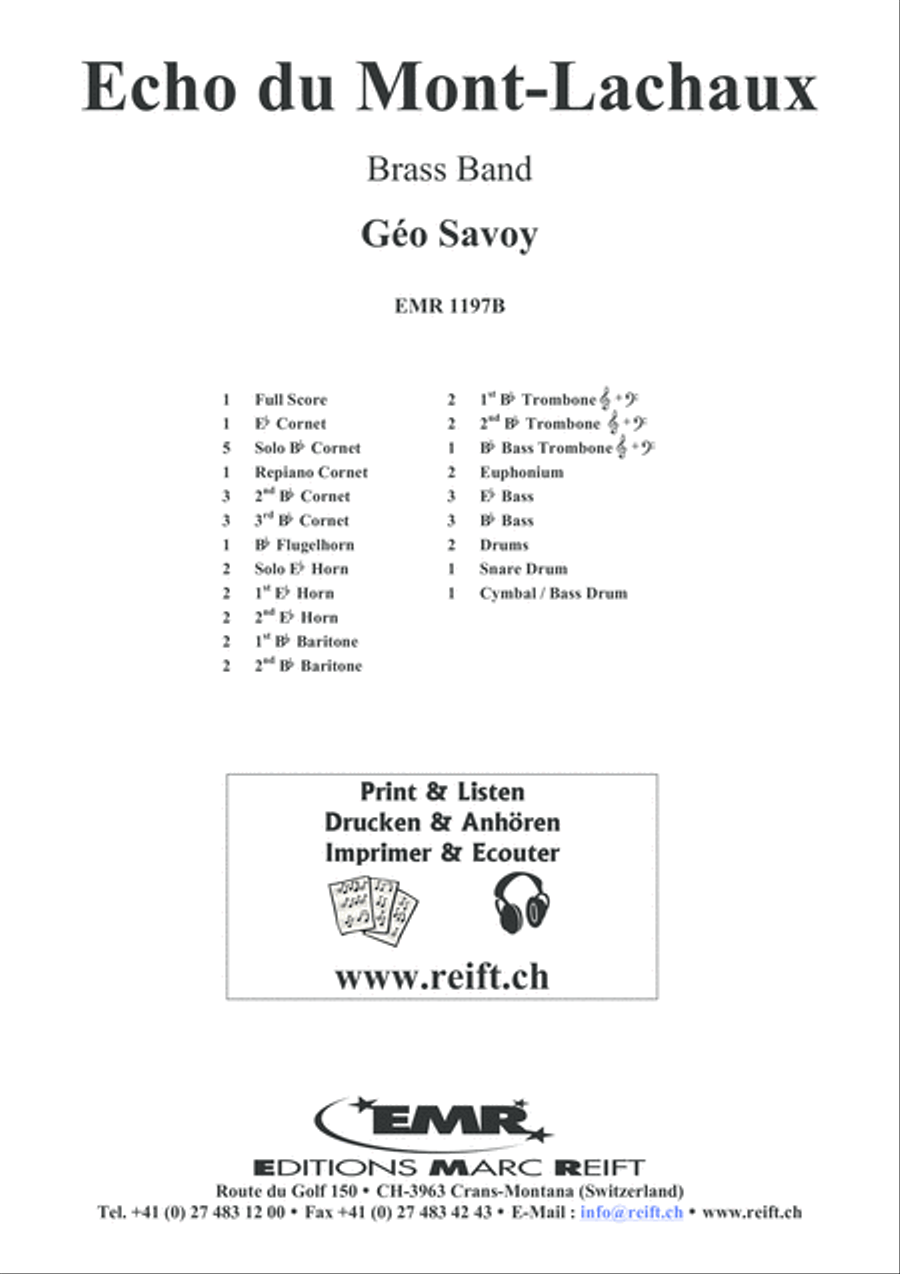 Echo du Mont-Lachaux Echo du Mont-Lachaux Brass Band scores gallery preview page 2