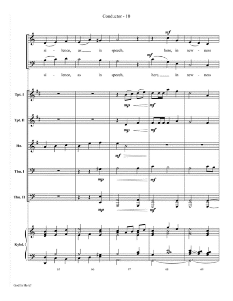 God Is Here 4-Part scores gallery preview page 12