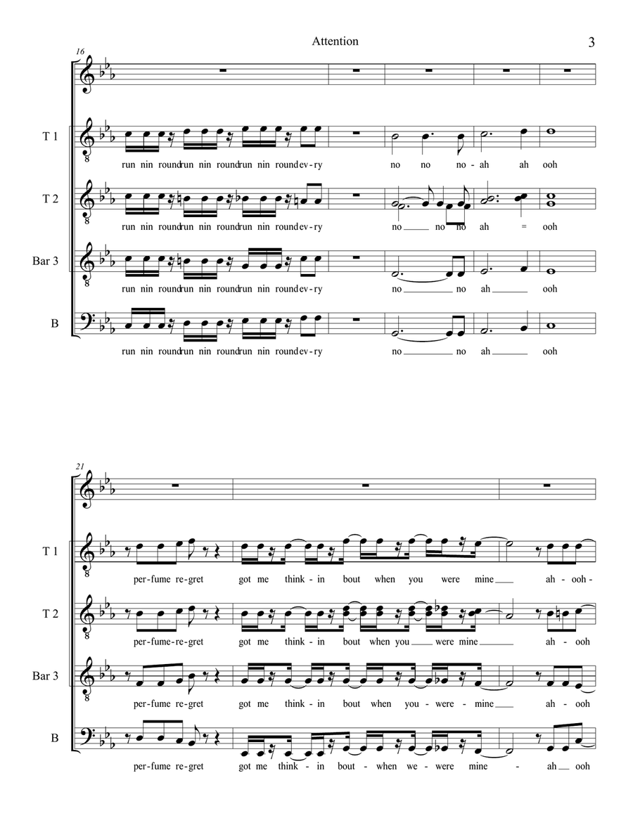 Attention A Cappella scores gallery preview page 3
