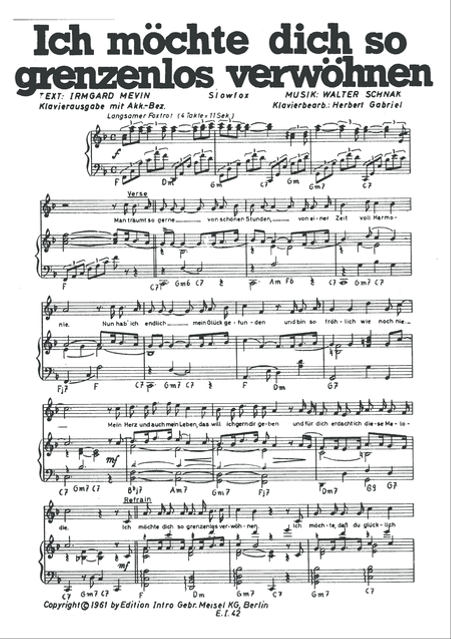 Ich mochte dich so grenzenlos verwohnen Piano, Vocal scores gallery preview page 3
