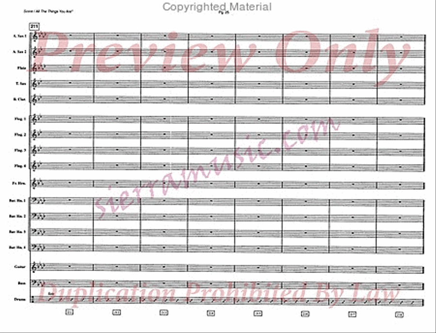 All The Things You Are Jazz Ensemble scores gallery preview page 26