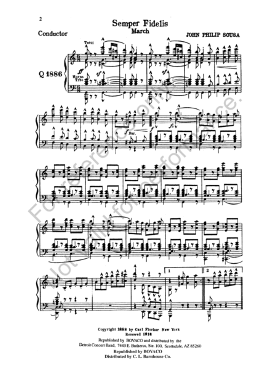 Semper Fidelis Concert Band scores gallery preview page 3