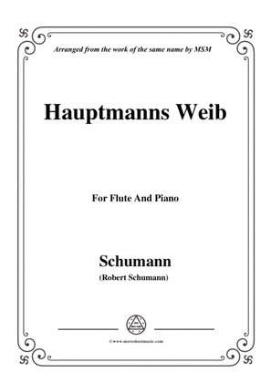 Book cover for Schumann-Hauptmanng Weib,for Flute and Piano