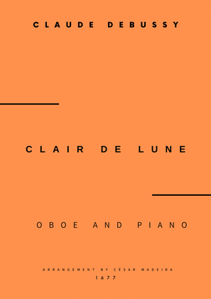 Book cover for Clair de Lune by Debussy - Oboe and Piano (Full Score and Parts)