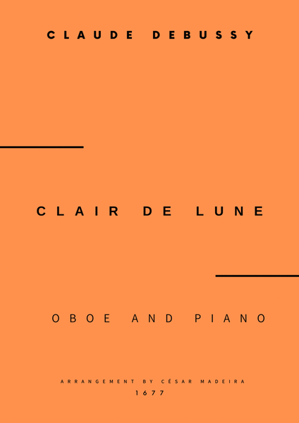 Clair de Lune by Debussy - Oboe and Piano (Full Score and Parts) image number null
