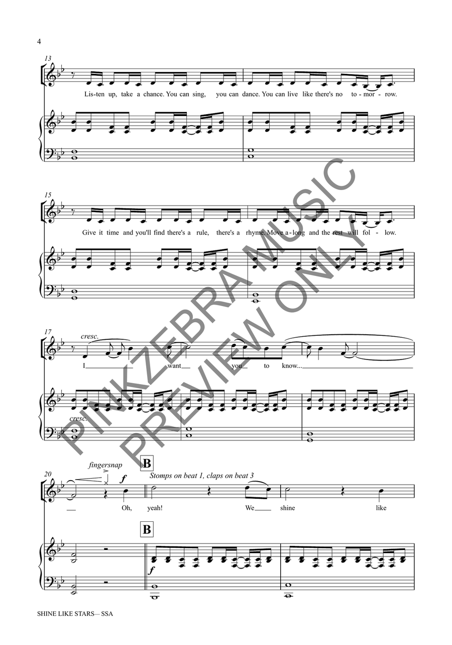 Shine Like Stars (SSA) SSA scores gallery preview page 5