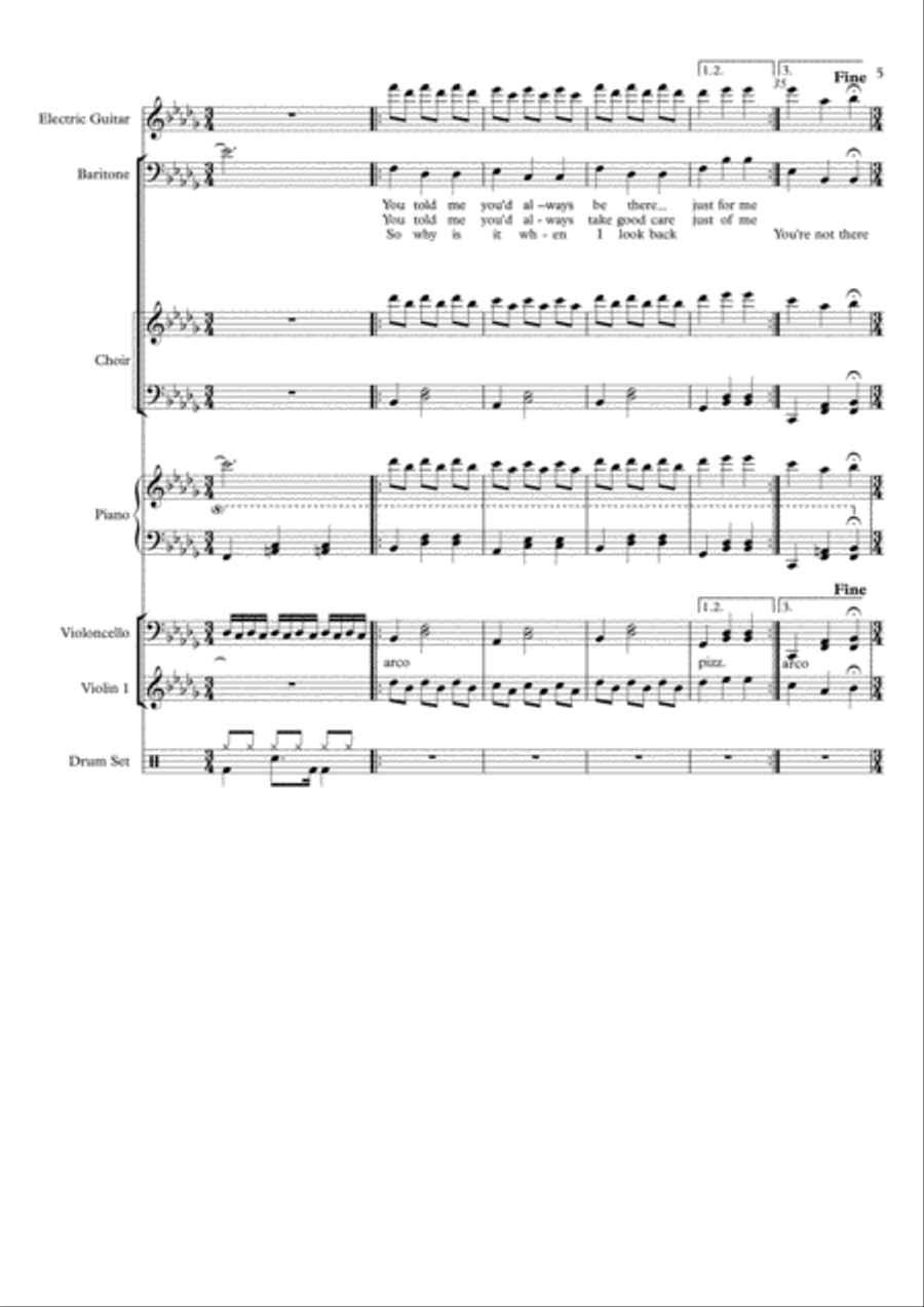 You're Not There You're Not There Choir scores gallery preview page 5