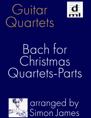 Book cover for Bach for Christmas - 6 Guitar Quartets - parts