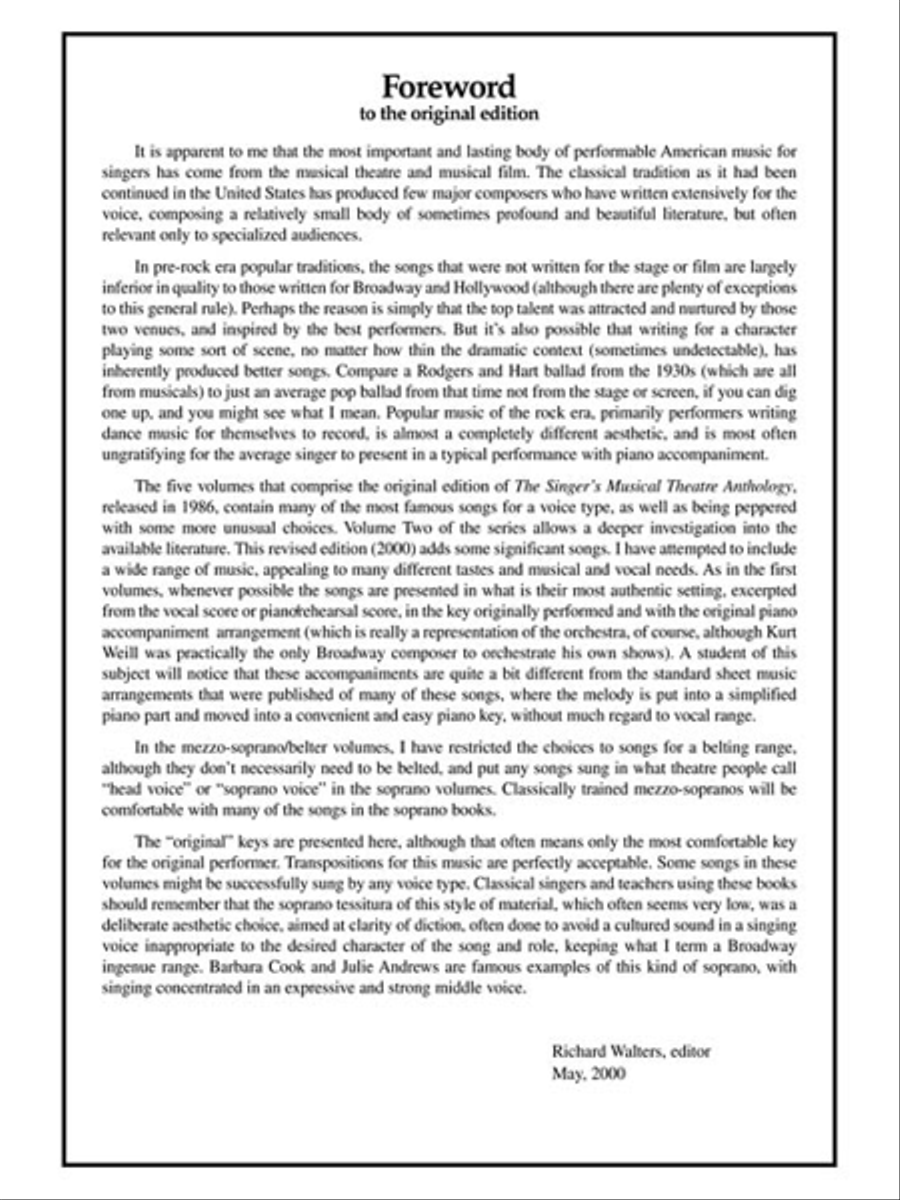 Singer's Musical Theatre Anthology – Volume 2 Voice Solo scores gallery preview page 3