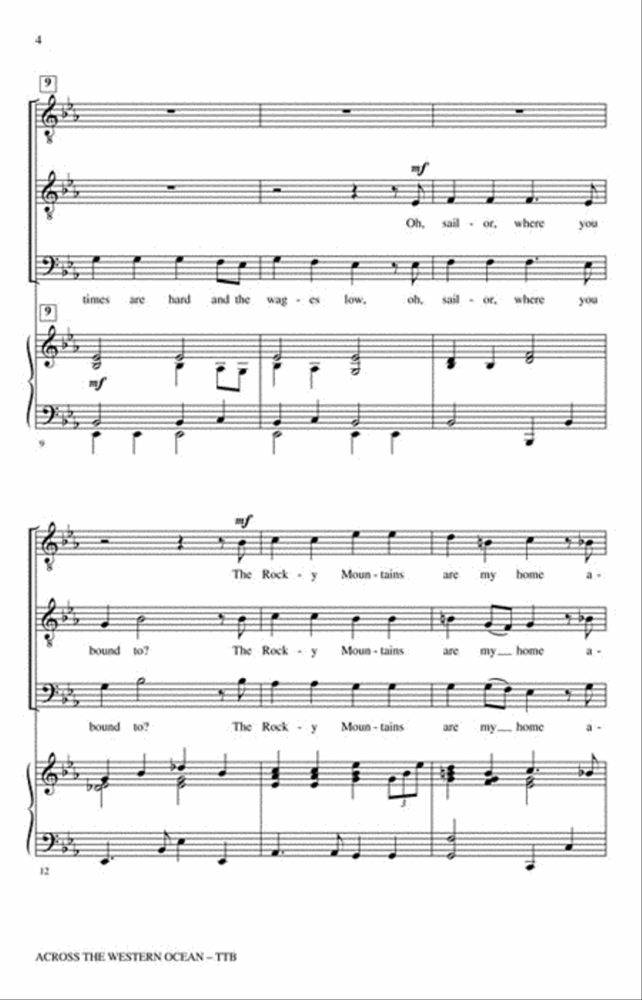 Across the Western Ocean Across the Western Ocean TTB scores gallery preview page 3