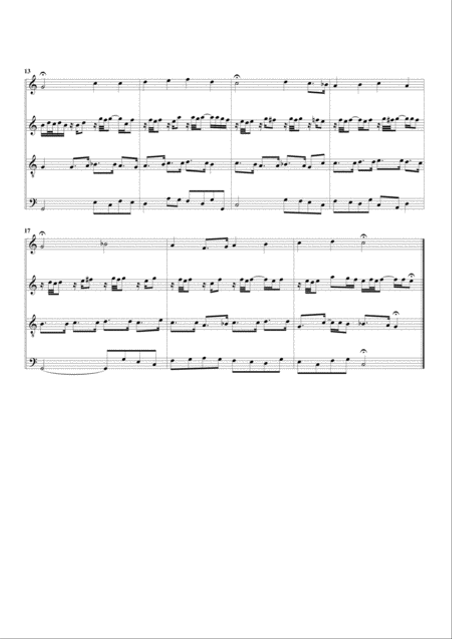 Der Tag, der ist so freudenreich, BWV 605 from Orgelbuechlein (arrangement for 4 recorders) Recorder scores gallery preview page 2