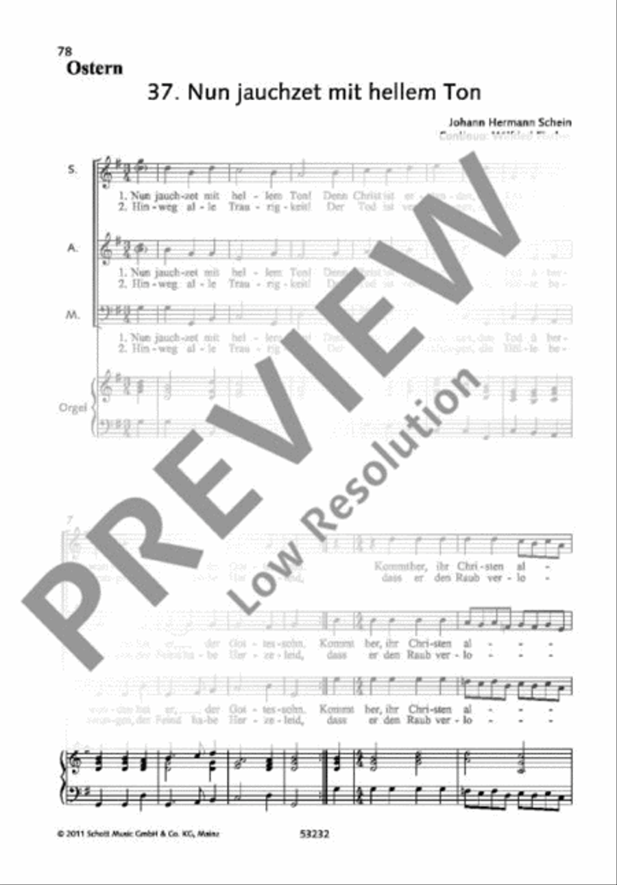 Nun jauchzet mit hellem Ton A Cappella scores gallery preview page 2
