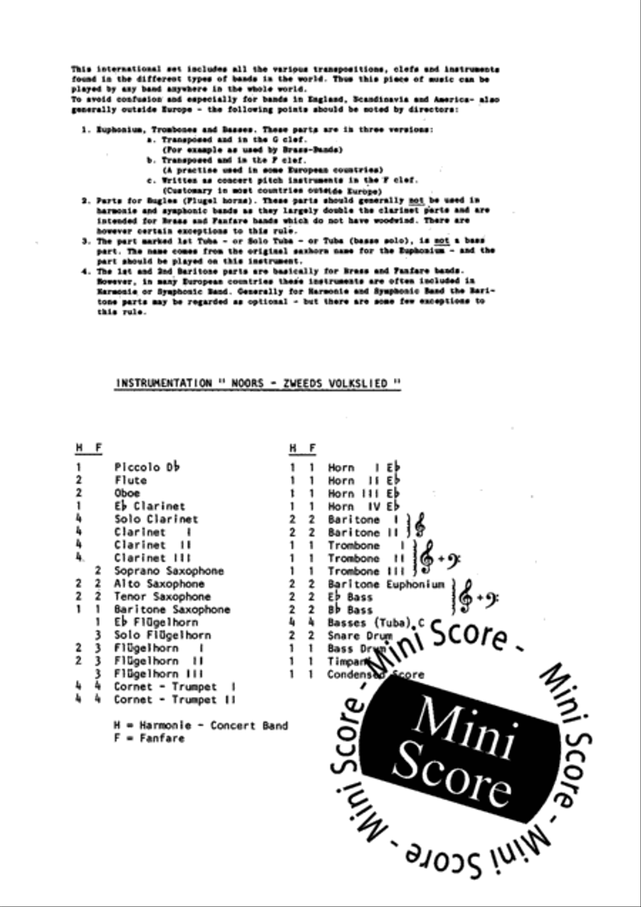 National Anthem of Norway and Sweden Fanfare Band scores gallery preview page 3
