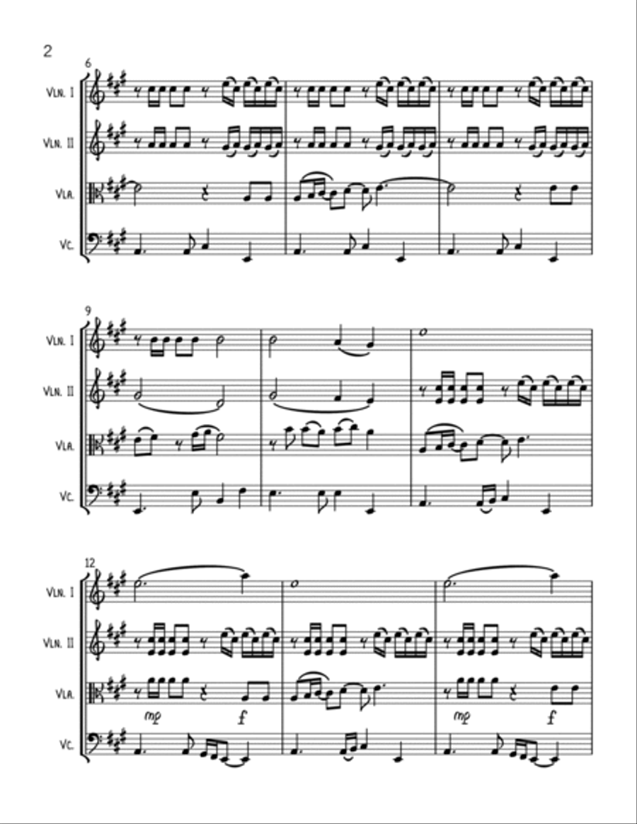 The Universal String Quartet scores gallery preview page 2