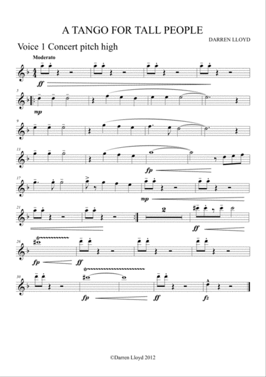 A Tango for tall people - Flexible band Concert Band scores gallery preview page 6