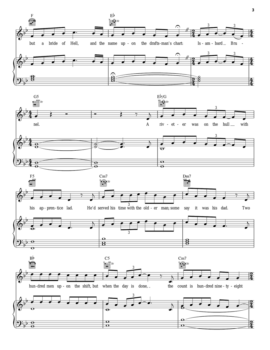 Ballad Of The Great Eastern Acoustic Guitar scores gallery preview page 3