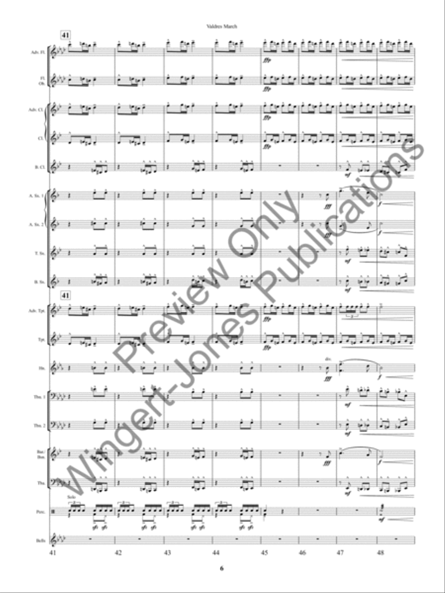 Valdres March Concert Band scores gallery preview page 9
