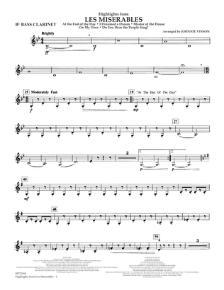 Highlights from Les Misérables (arr. Johnnie Vinson) - Bb Bass Clarinet