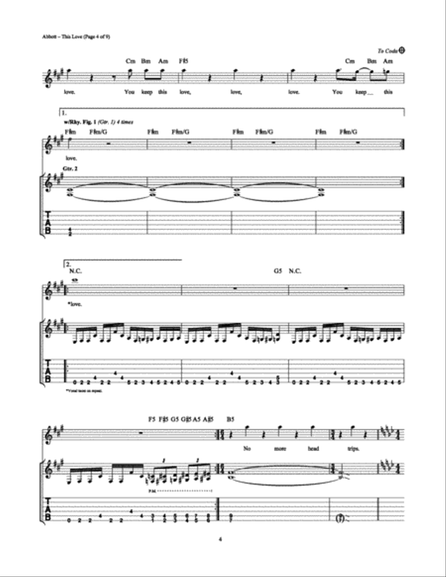 This Love Electric Guitar scores gallery preview page 4