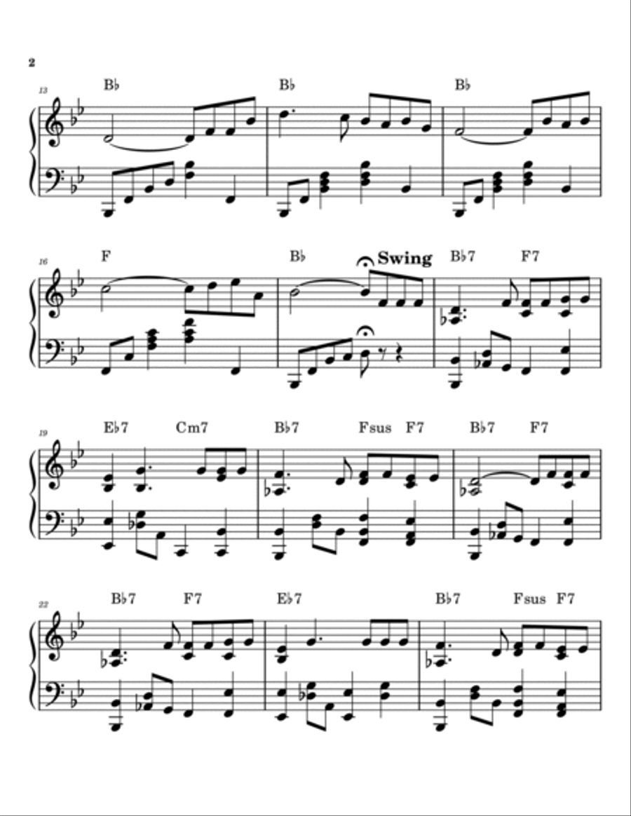 How Great Thou Art (easy jazz up in key of Bb and C) Piano Solo scores gallery preview page 2