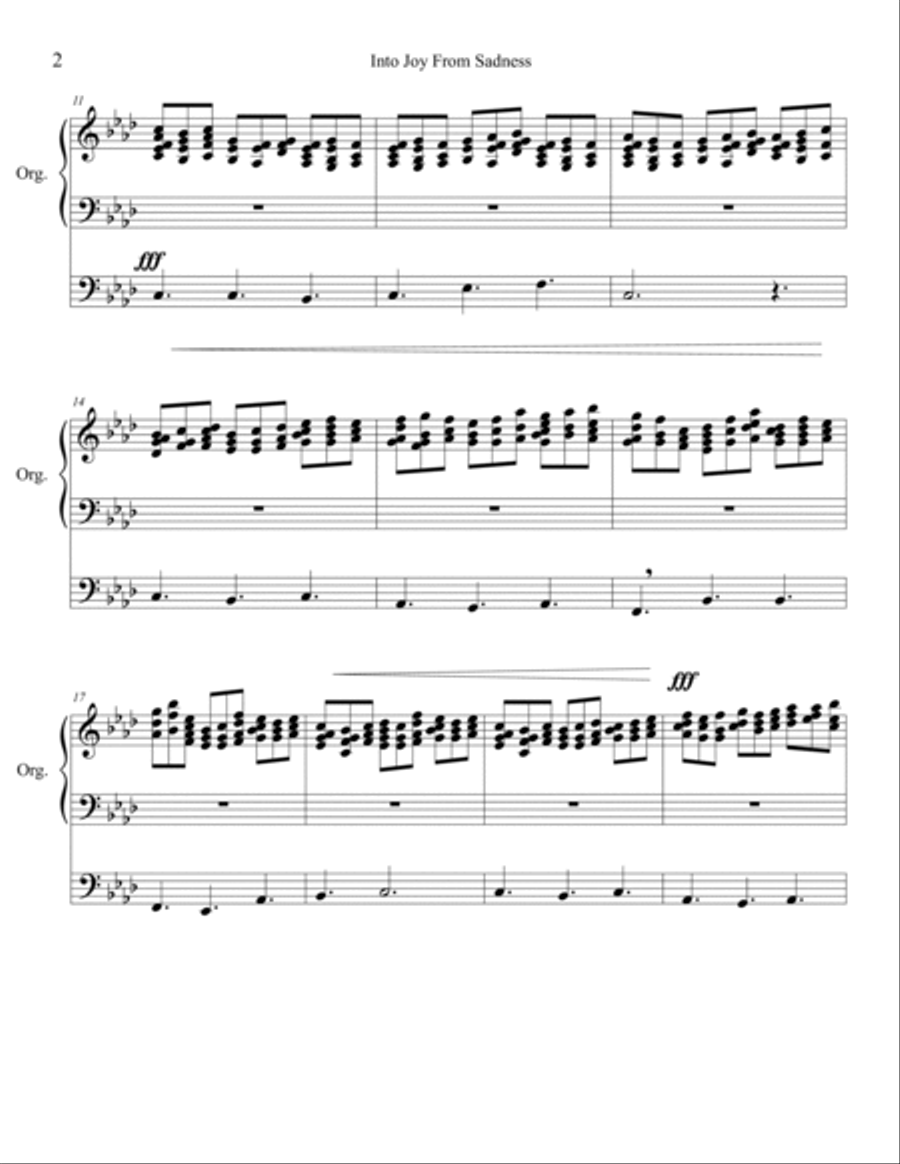 Into Joy From Sadness Organ Solo scores gallery preview page 2
