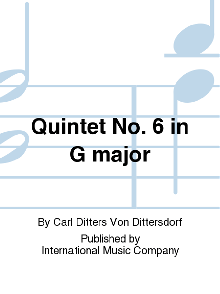 Quintet No. 6 In G Major (With 2 Cellos) String Quintet scores gallery preview page 1