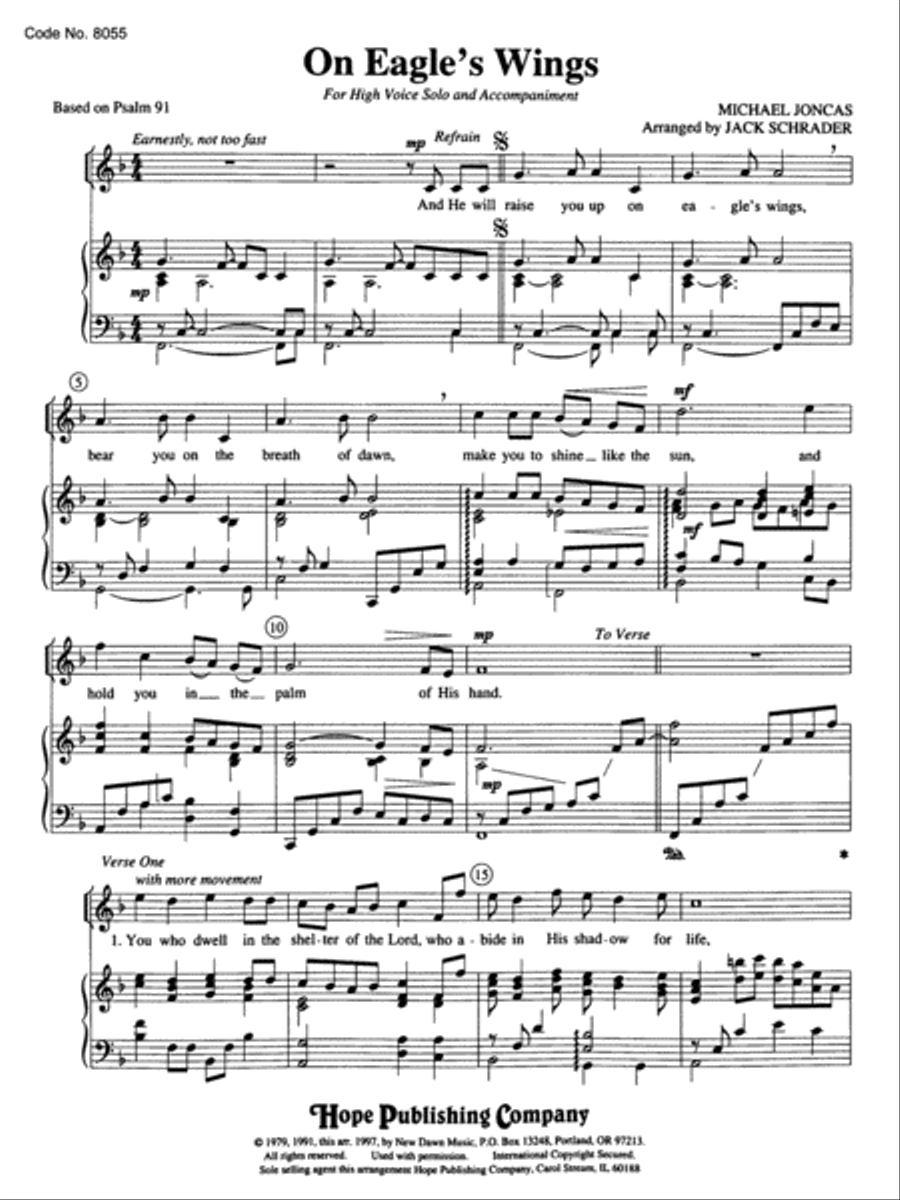 On Eagle's Wings High Voice scores gallery preview page 2