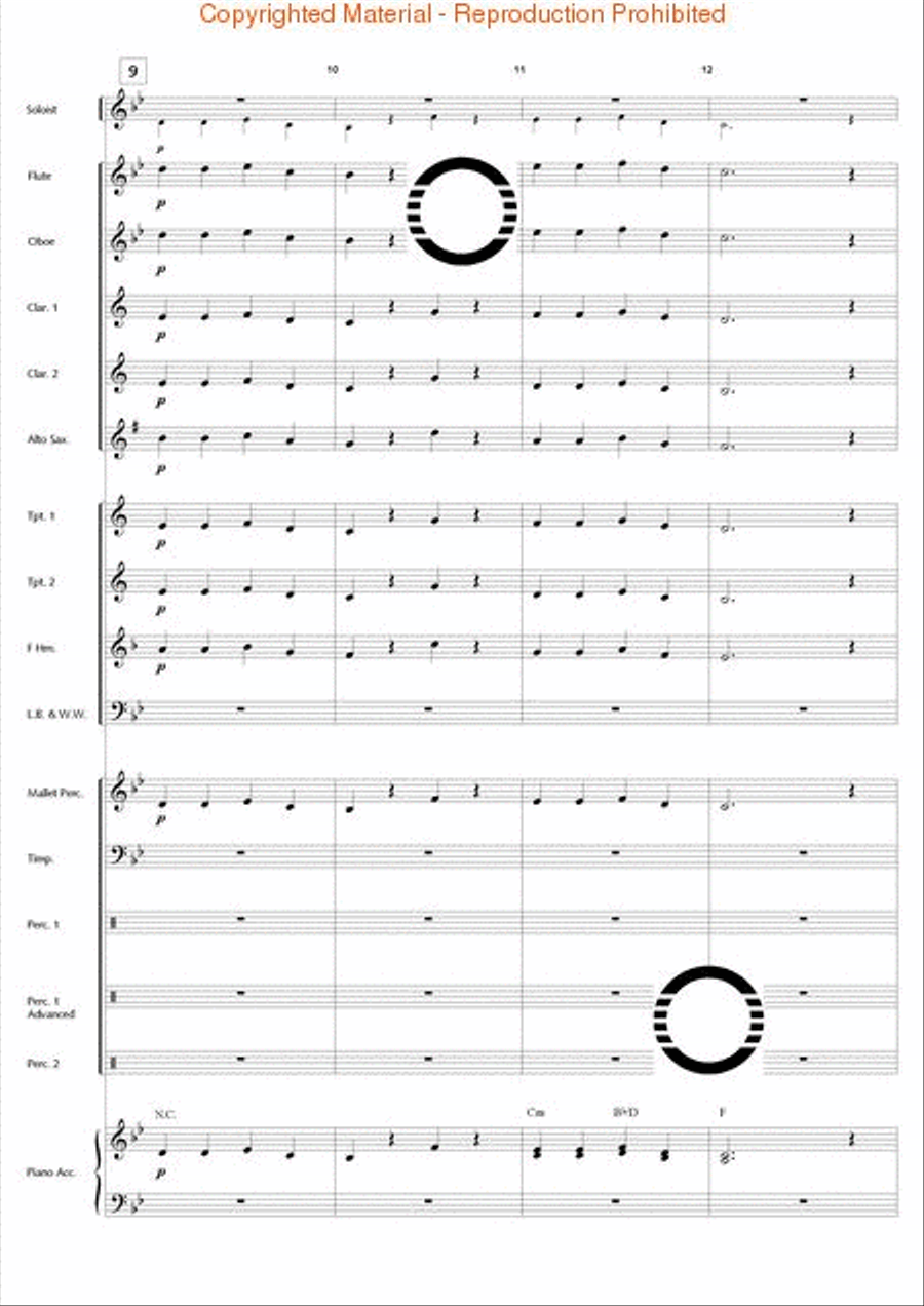 Concerto for Triangle and Band Concert Band scores gallery preview page 4