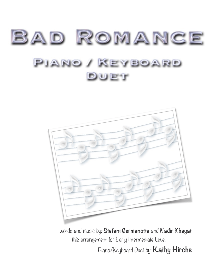 Bad Romance Piano scores gallery preview page 1