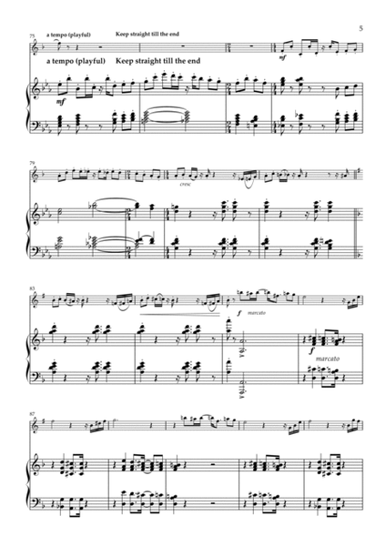 "Fur Elise"- A Jazz and Rock Duet for Tenor Sax and Piano Woodwind Duet - Digital Sheet Music