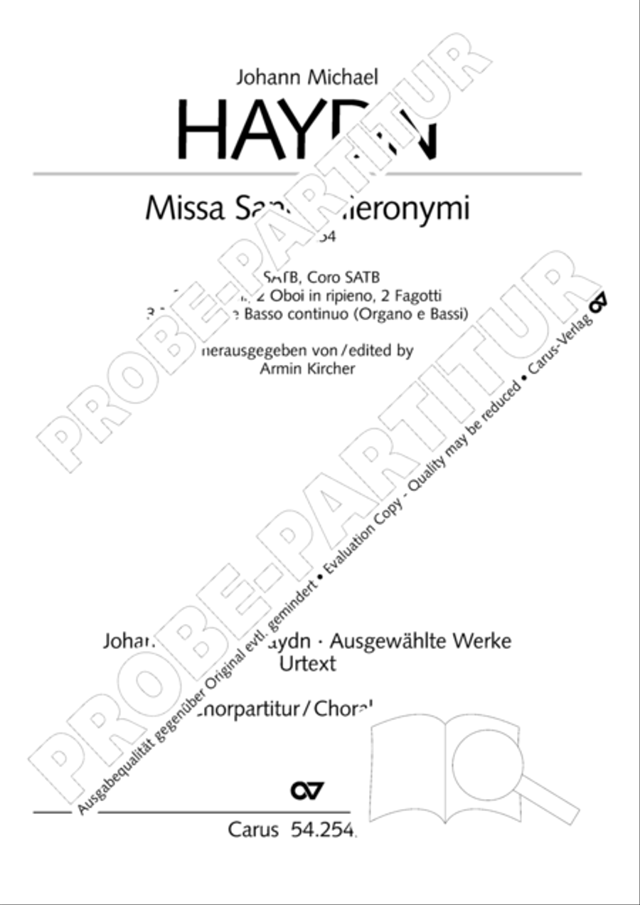 Missa Sancti Hieronymi 4-Part scores gallery preview page 2