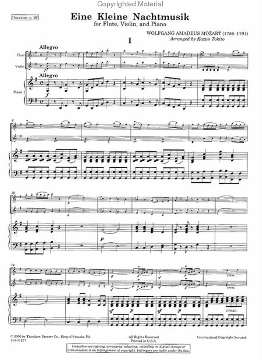 Eine Kleine Nachtmusik Chamber Music scores gallery preview page 2