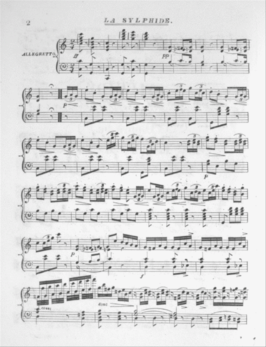 La Sylphide. A New Grand Pas de Deux Piano Solo scores gallery preview page 2