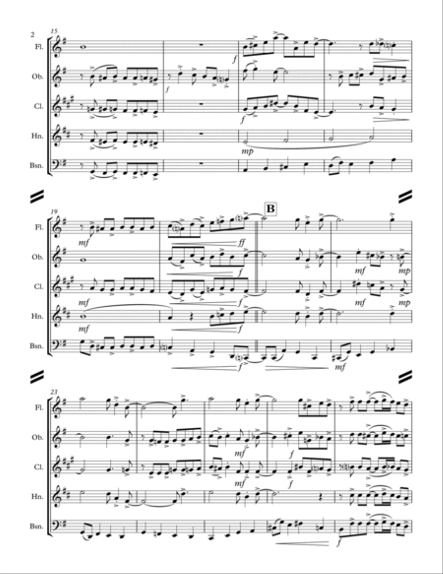 Don't Get Around Much Anymore Woodwind Quintet scores gallery preview page 3