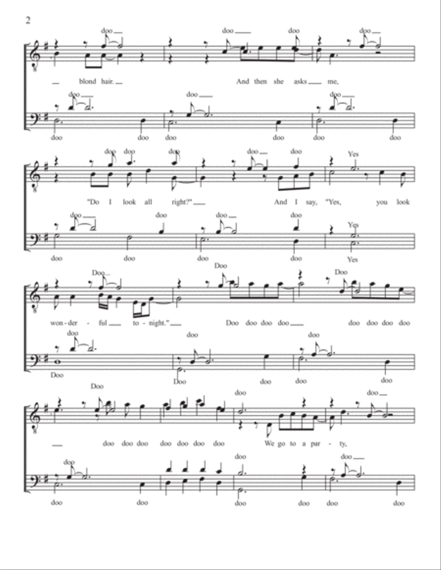 Wonderful Tonight Wonderful Tonight TTBB scores gallery preview page 2