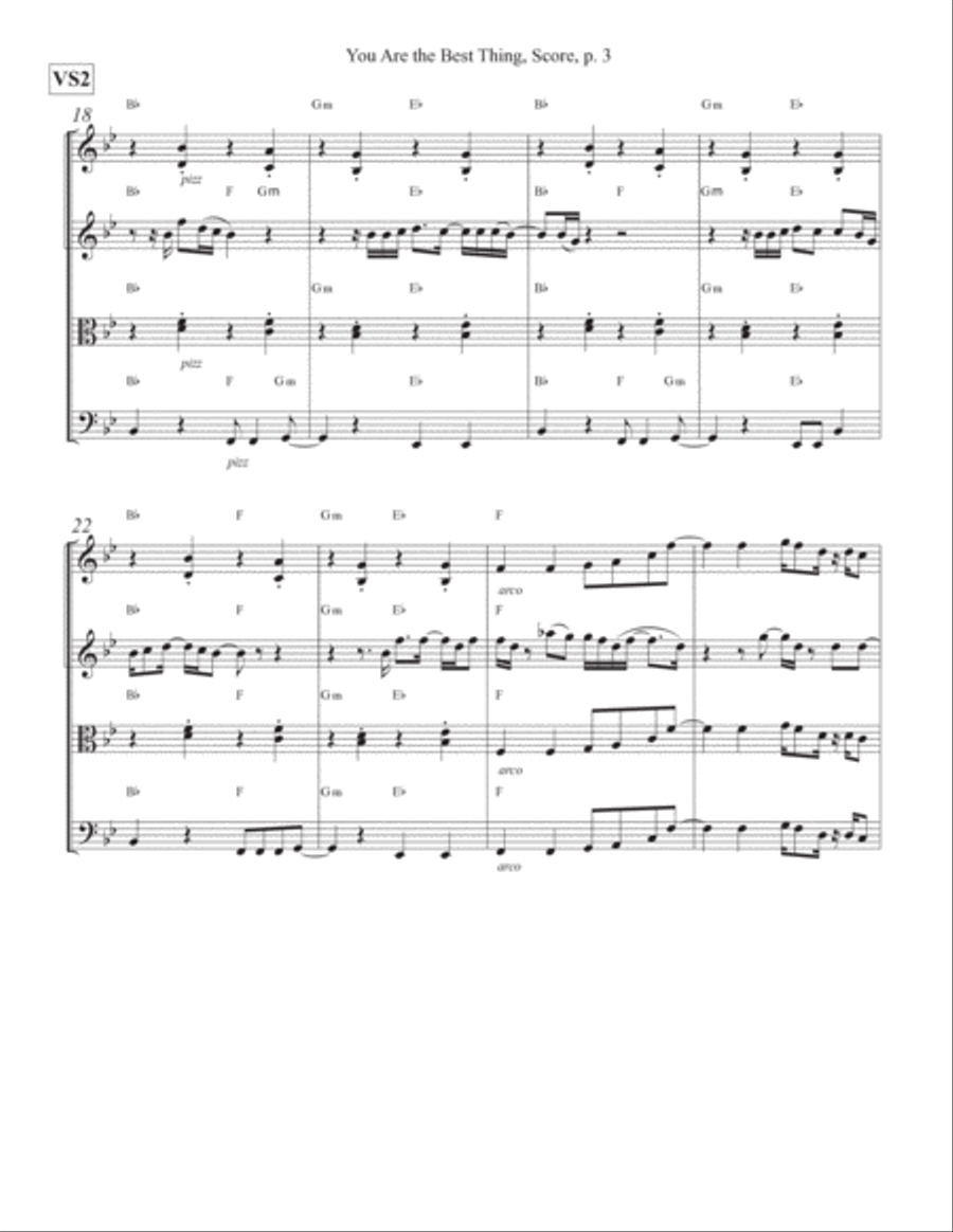 You Are The Best Thing String Quartet scores gallery preview page 3