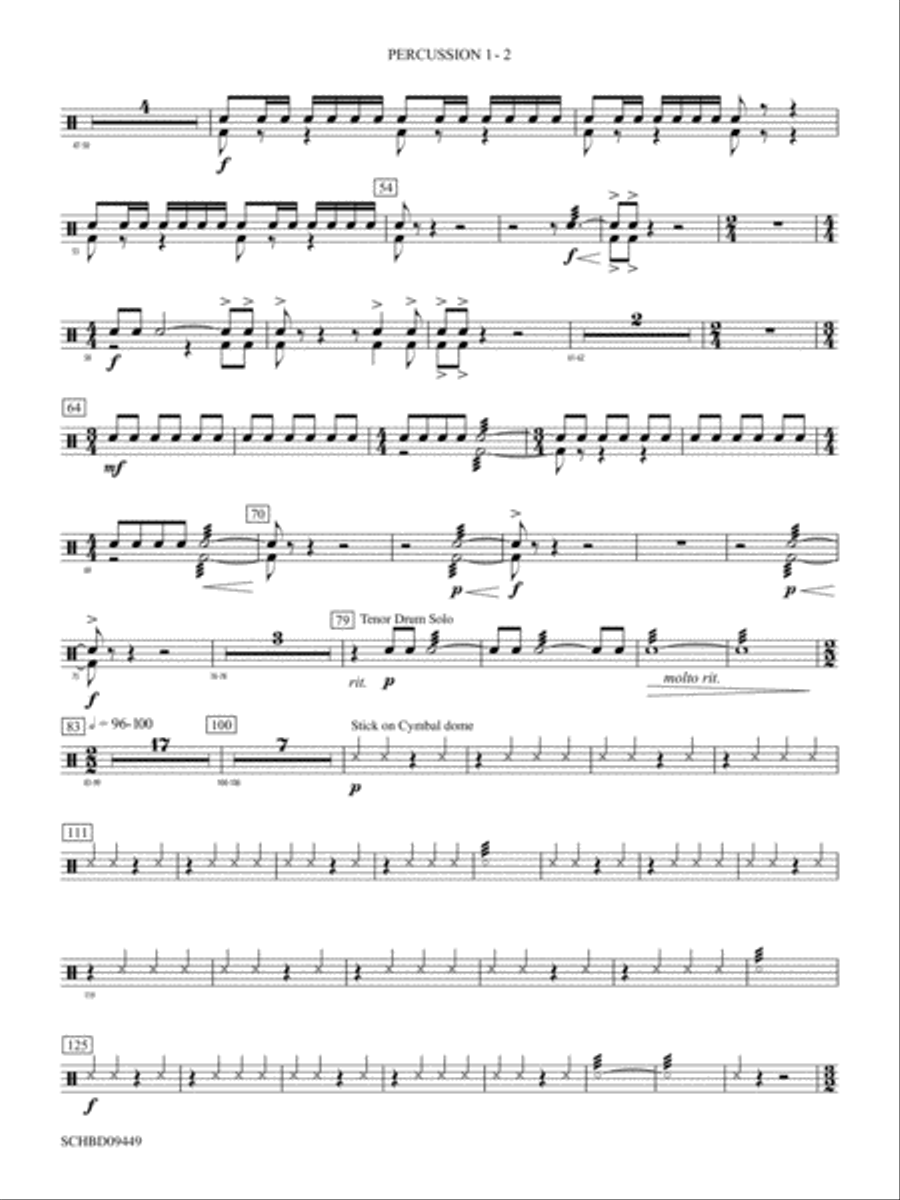 Psalm 46: 1st Percussion Concert Band scores gallery preview page 2