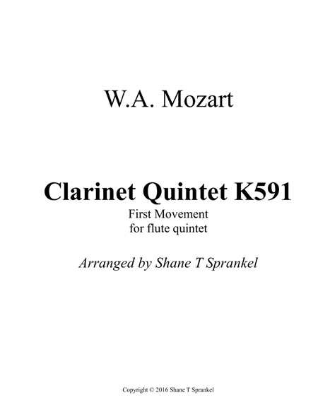 Clarinet Quintet, K591 image number null