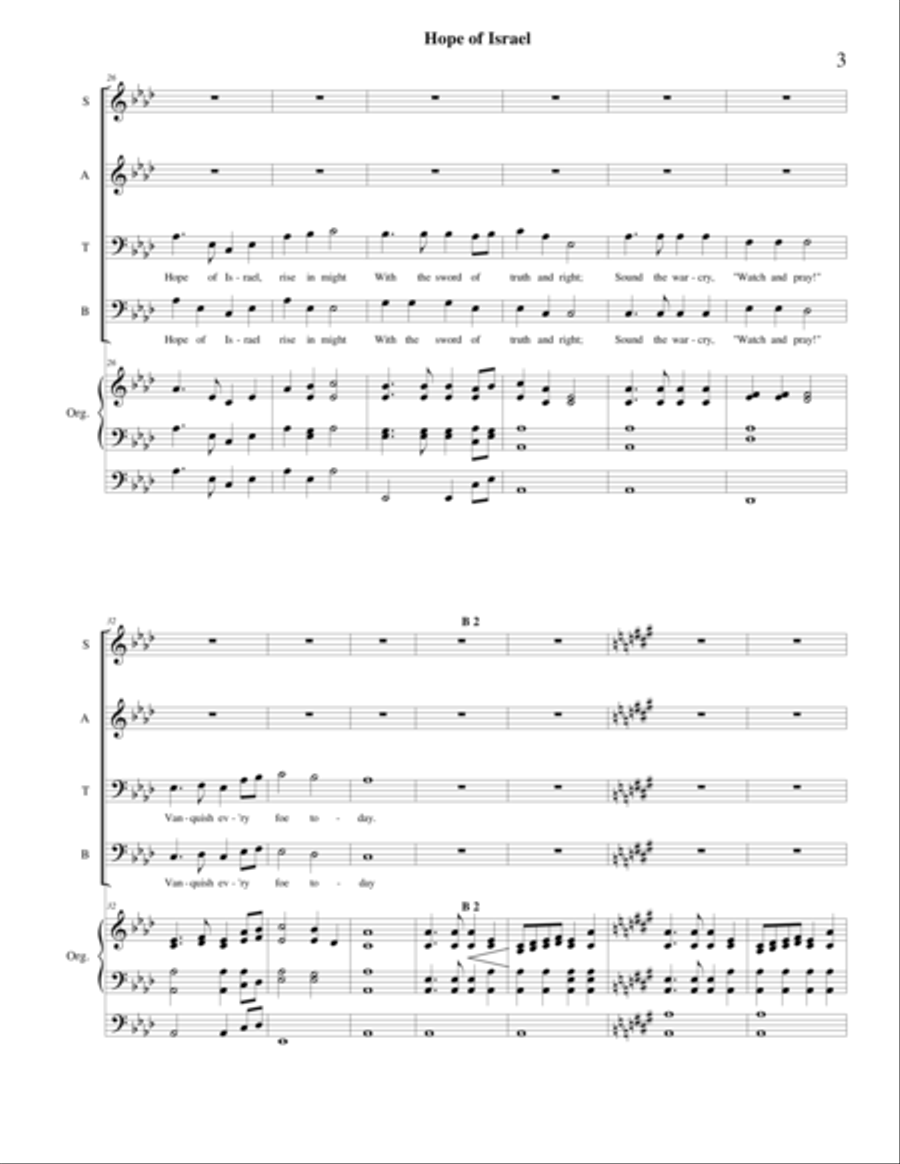 Hope of Israel Organ Solo scores gallery preview page 3