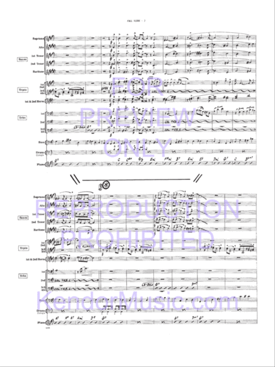 Farewell, The Farewell, The Jazz Ensemble scores gallery preview page 3