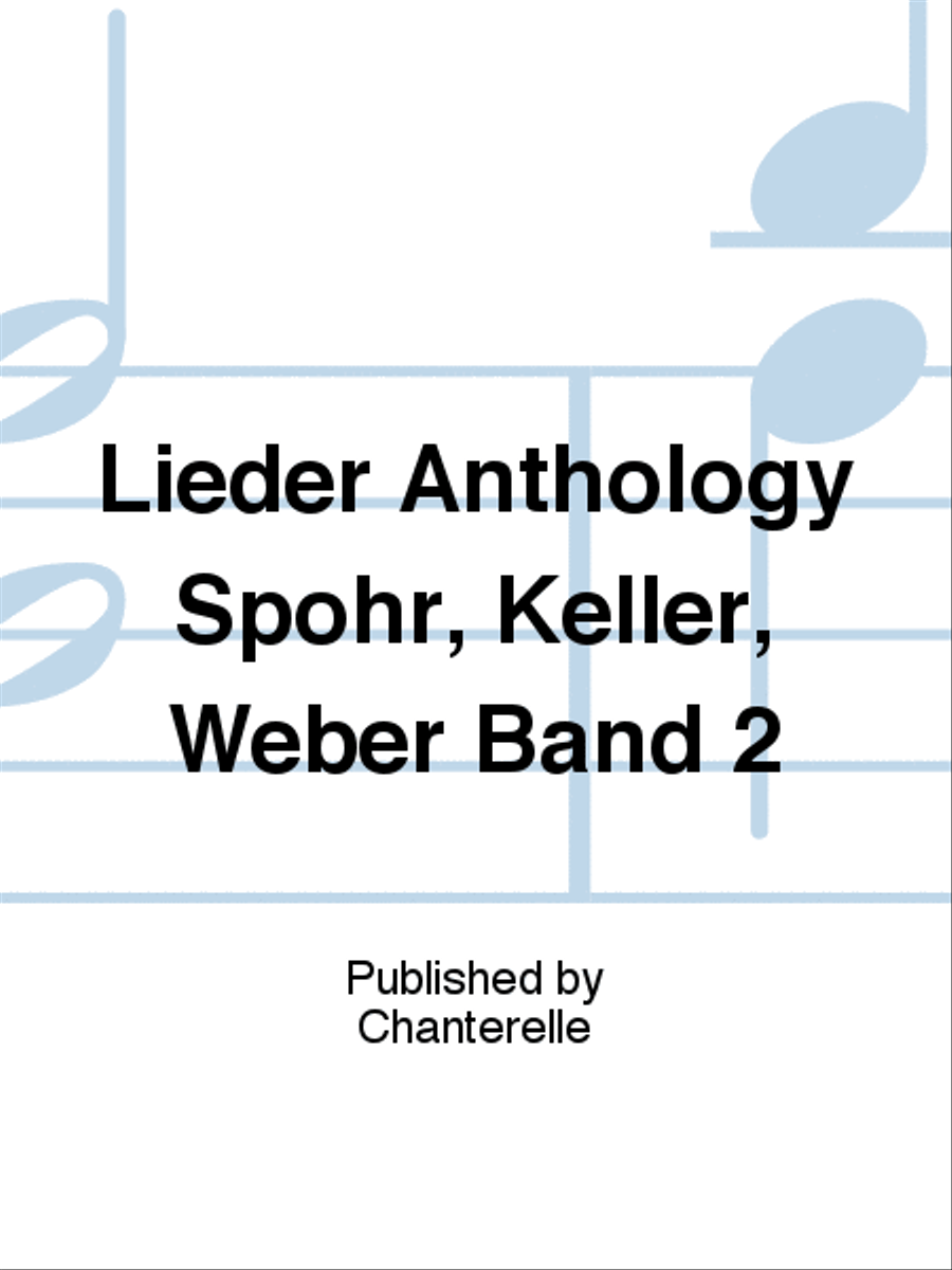 Lieder Anthology Spohr, Keller, Weber Band 2 Classical Guitar scores gallery preview page 1